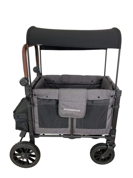 secondhand Wonderfold W2 Luxe Multifunctional Double Stroller Wagon, Charcoal Gray, 2023