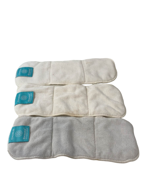 used Charlie Banana Hemp Cloth Diaper Inserts, 3 Pack