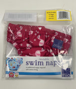 used Bambino Mio Swim Nappy, Small (up to 6 months), Pink Flamingo