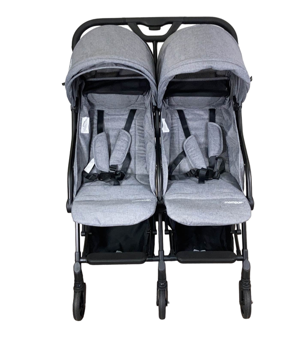 secondhand Mompush Lithe Double Stroller, Grey, 2022