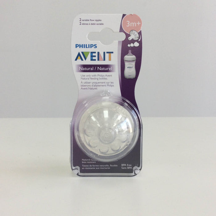 used Philips Avent Natural Medium Flow Nipples, 2pk