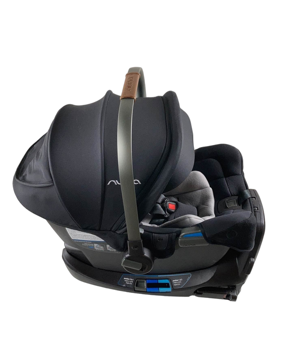 used Nuna PIPA rx Infant Car Seat with RELX Base, 2021, Caviar