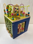 used B. Toys Zany Zoo Wooden Activity Cube