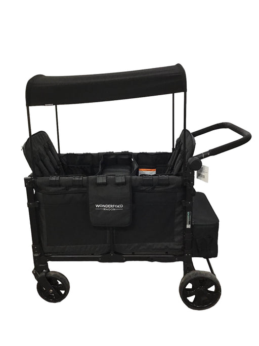 secondhand Wonderfold W4 Elite Stroller Wagon, Volcanic Black, 2022, With Double Sided Snack & Activity Tray