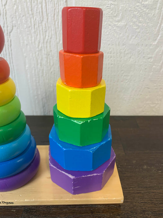 secondhand Melissa & Doug Geometric Stacker