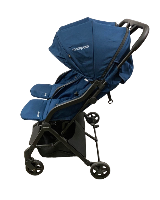 secondhand Mompush Lithe Double Stroller, 2022, Navy