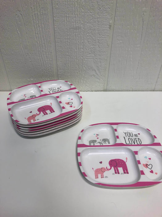 used BUNDLE Pottery Barn Kids Pink Elephant Plates