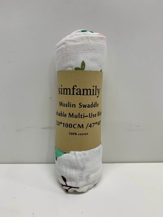 used Simfamily Muslin Swaddle Blanket