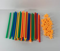 used Straws And Connectors Set