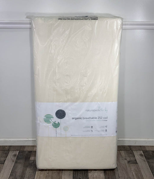 used Naturepedic Organic Breathable 252 Coil Baby & Toddler 2 Stage Mattress