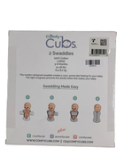 secondhand Comfy Cubs Easy Zipper Swaddles 2pack, Large Grey