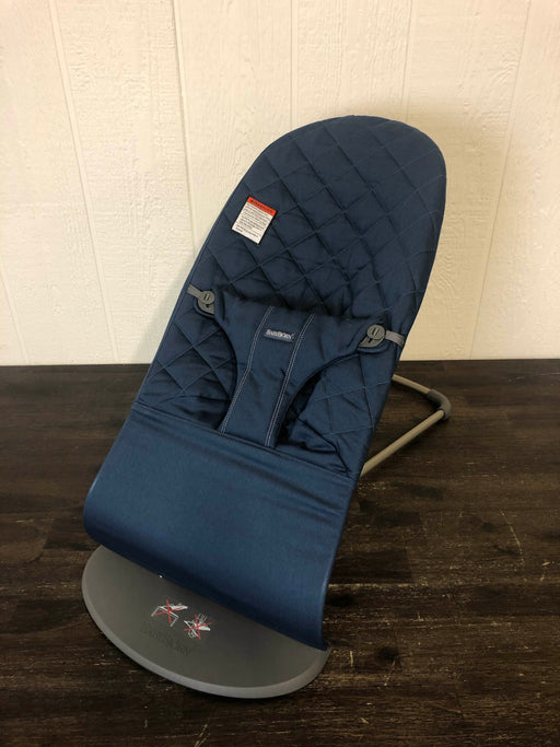 used BabyBjorn Bouncer Bliss, Midnight Blue Cotton