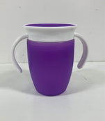 used Munchkin Miracle 360 Trainer Cup, pink & purple