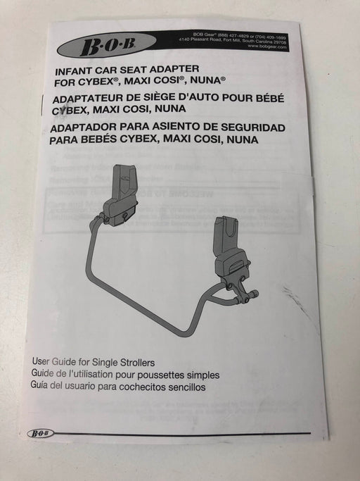 secondhand BOB Infant Car Seat Adapter For Cybex, Maxi-Cosi, And Nuna