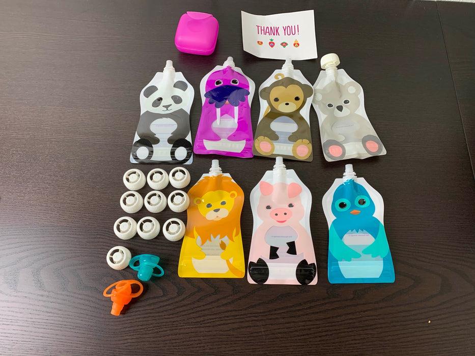 secondhand Squooshi Reusable Food Pouches 5 oz-6 Count