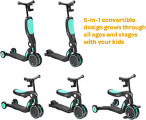 Shop Larktale Scoobi 5-in-1 Scooter, Biscay (Green/Black) at GoodBuy Gear
