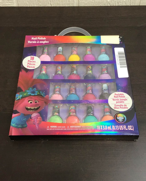 used Townley Trolls World Tour 18 Piece Peelable Nail Polish Set