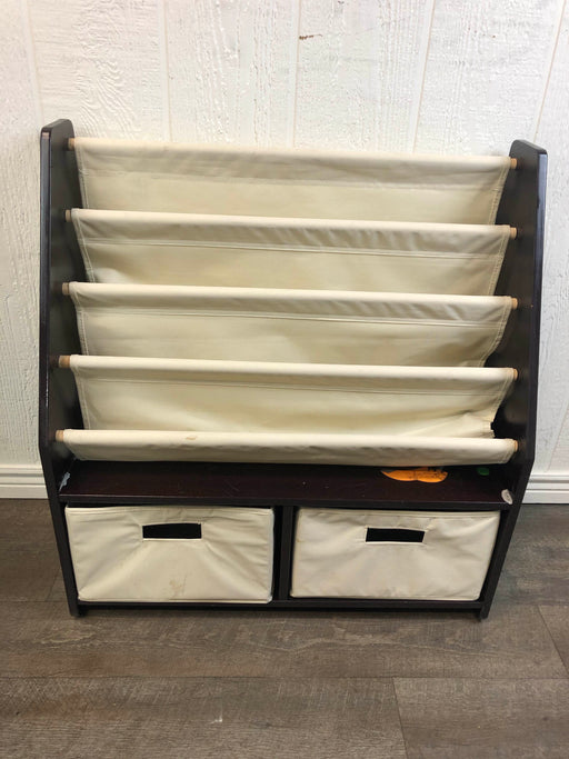 secondhand One Step Ahead Kid’s Sling Bookshelf With Storage Bins