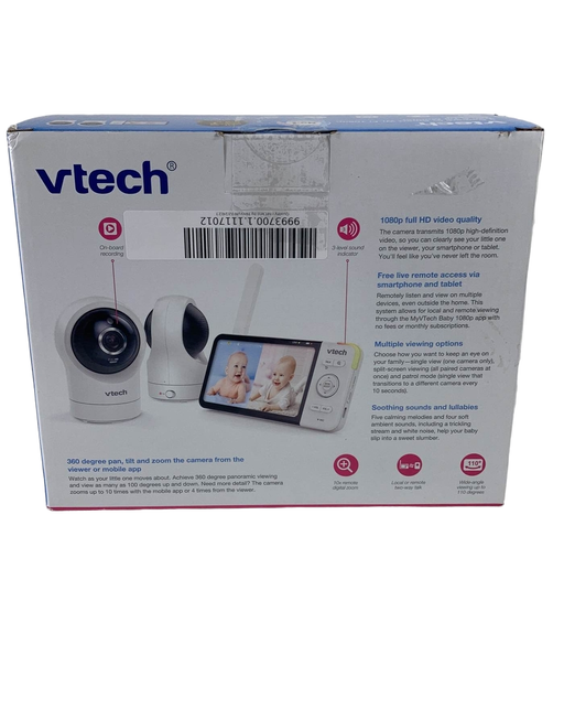 secondhand VTech VM352-2 5" Digital Video Baby Monitor with 2 Cameras