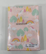 secondhand Amazon Basics Sheet Set, Twin Size Unicorn Pattern