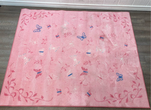 used Rug, Pink Butterflies