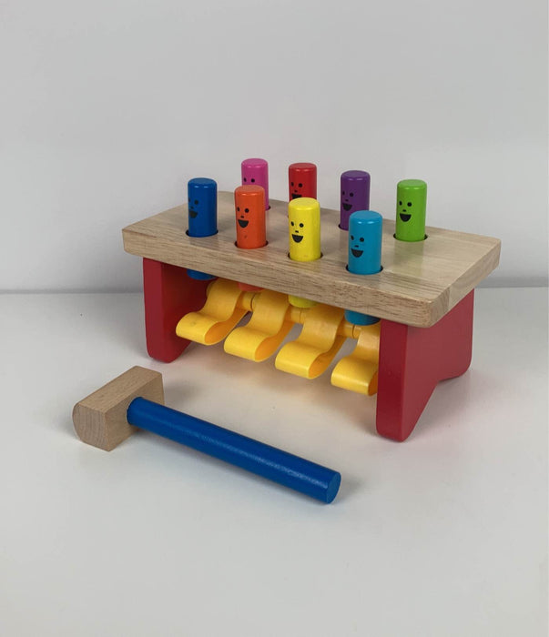 secondhand Melissa & Doug Deluxe Pounding Bench Wooden Toy