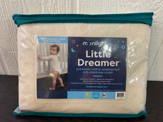 used Moonlight Slumber Little Dreamer Premium Cotton Waterproof Crib Mattress Cover