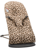 BabyBjorn Bouncer Bliss, Beige/Leopard Cotton Classic Quilt, Dark Gray Frame