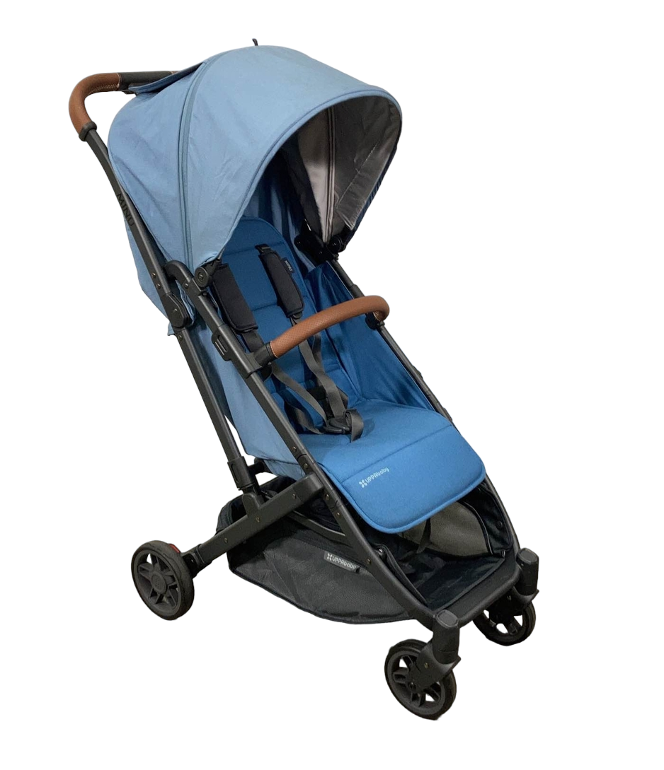 uppababy minu blue UPPAbaby MINU V2 Stroller, 2022, Charlotte (Coastal Blue)
