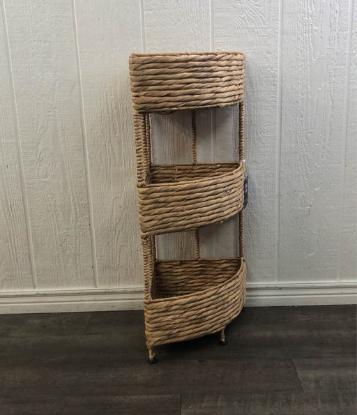 secondhand Wicker Corner Storage