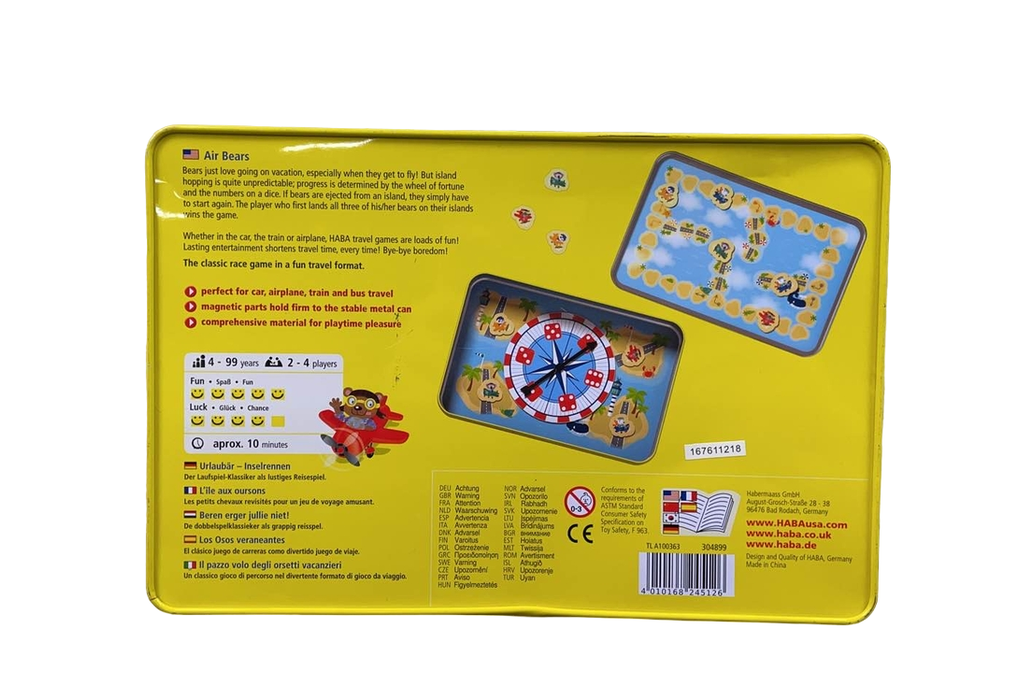 secondhand HABA Travel Game, Air Bears