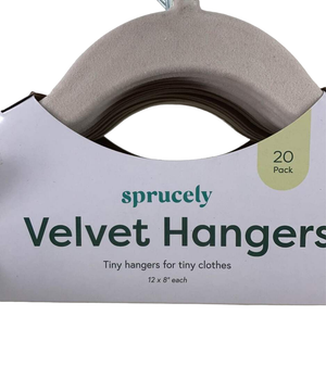 Sprucely Non-Slip Velvet Hangers - Sage, 20