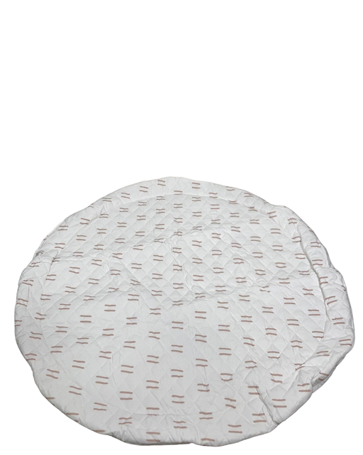 secondhand Poppyseed Play Extra Padded Round Play Mat, Neutral Lines