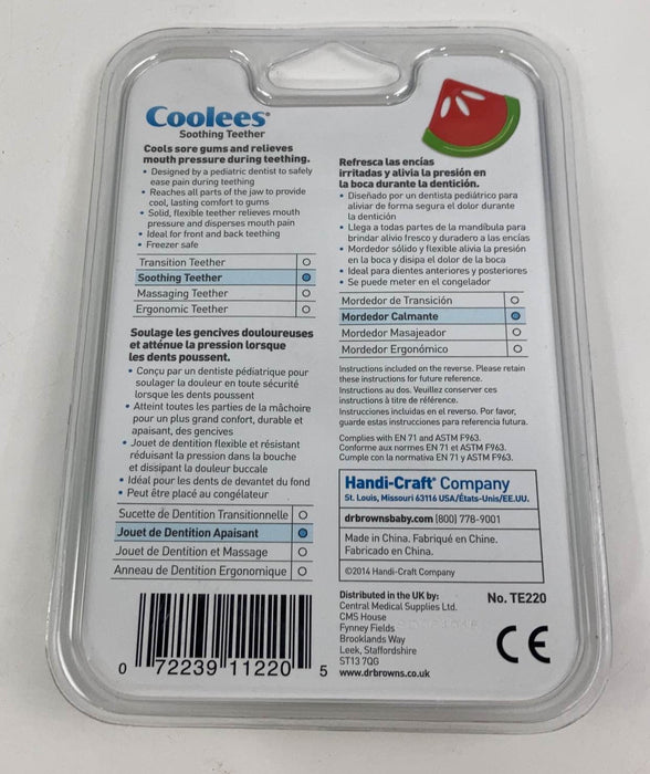 secondhand Dr. Brown's Coolees Soothing Watermelon Teether