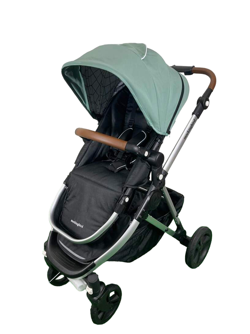 secondhand Mockingbird Single 2.0 Stroller, Silver with Penny Leather, 2023, Windowpane, Sage