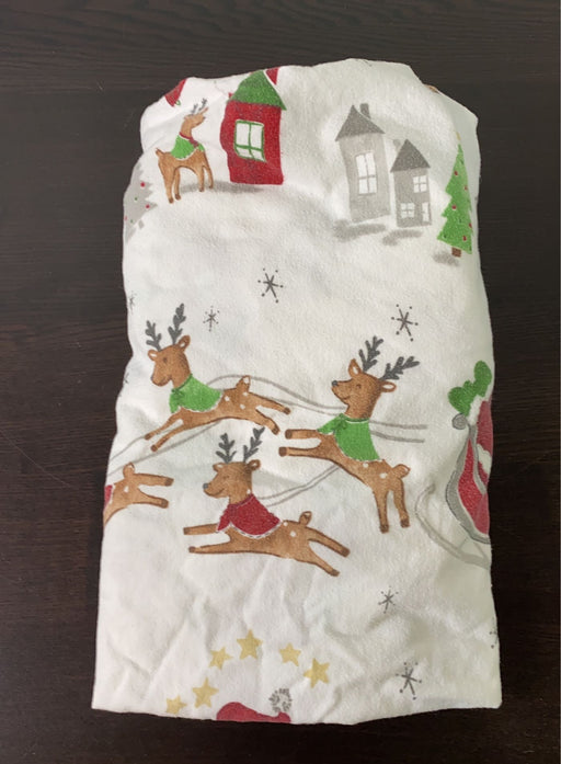 used Pottery Barn Kids Fitted Crib Sheet, Christmas Flannel