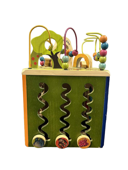 secondhand B. toys Zany Zoo Wooden Activity Cube