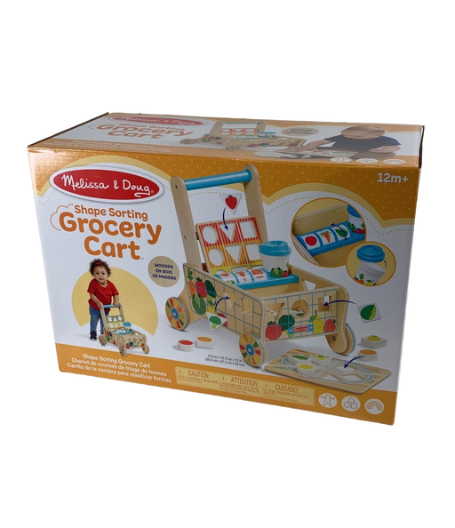 used Melissa & Doug Wooden Shape Sorting Grocery Cart