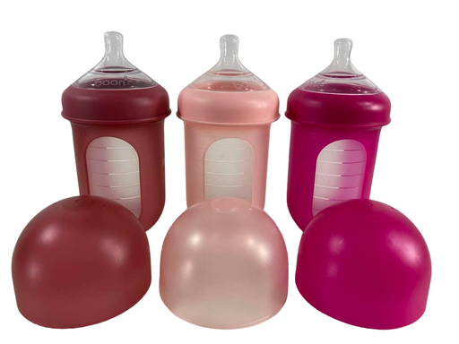 Shop Boon Nursh Bottles 3 Pack, Medium, Pink, 8oz at GoodBuy Gear