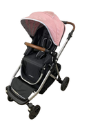 secondhand Mockingbird Single to Double Stroller, Silver with Penny Leather, Watercolor Drops, Bloom, 2023