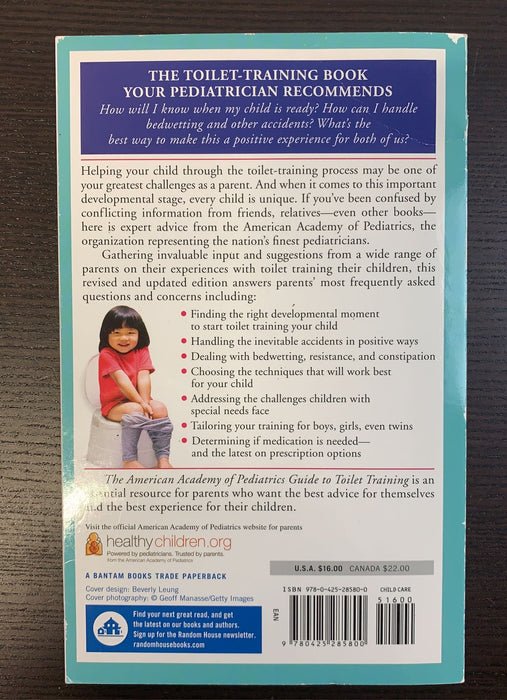 secondhand American Academy Of Pediatrics Guide to Potty Training