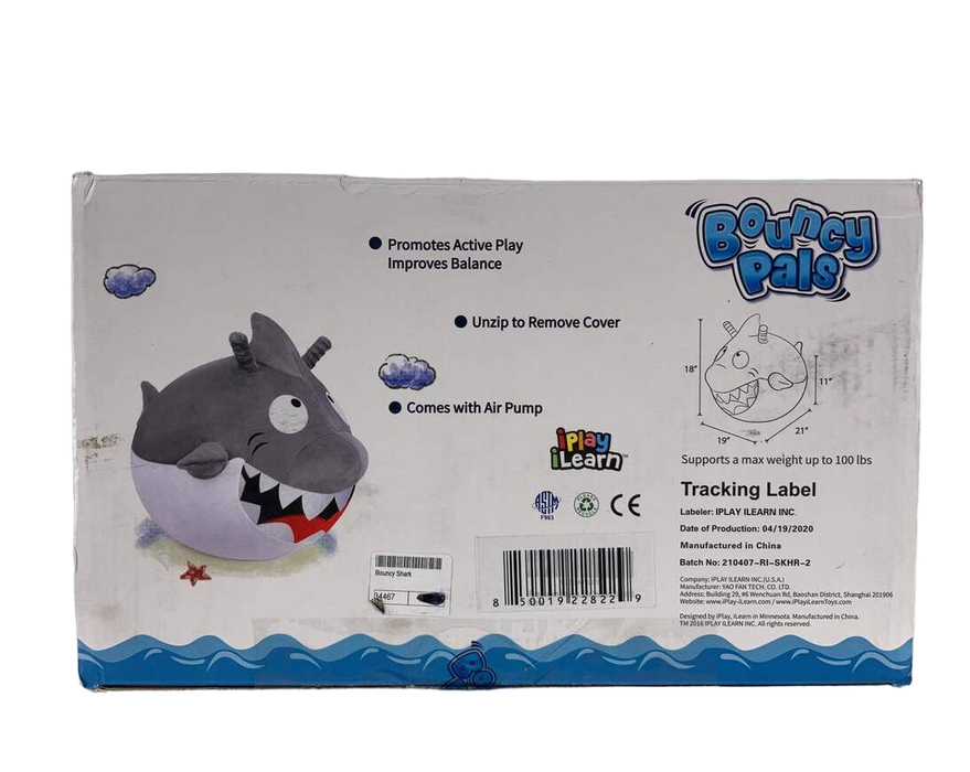Shop iPlay, iLearn Bouncy Pals Hopping Ride On Animal, Shark at GoodBuy Gear