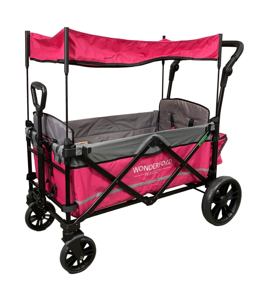 Wonderfold X2 Push + Pull Double Stroller Wagon, 2021, Pretty-n-Pink