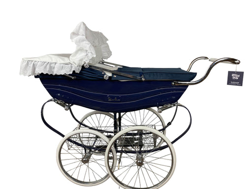 secondhand Silver Cross Balmoral Pram, Navy