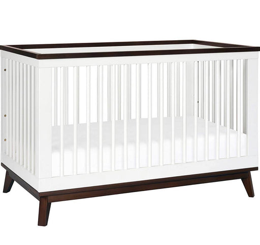 used Babyletto Scoot 3-in-1 Convertible Crib, White/Walnut