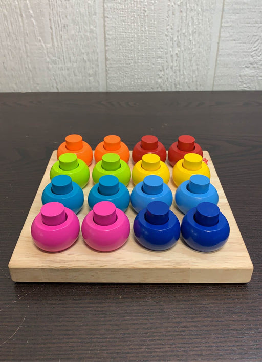 used HABA Rainbow Wheels Pegging Game