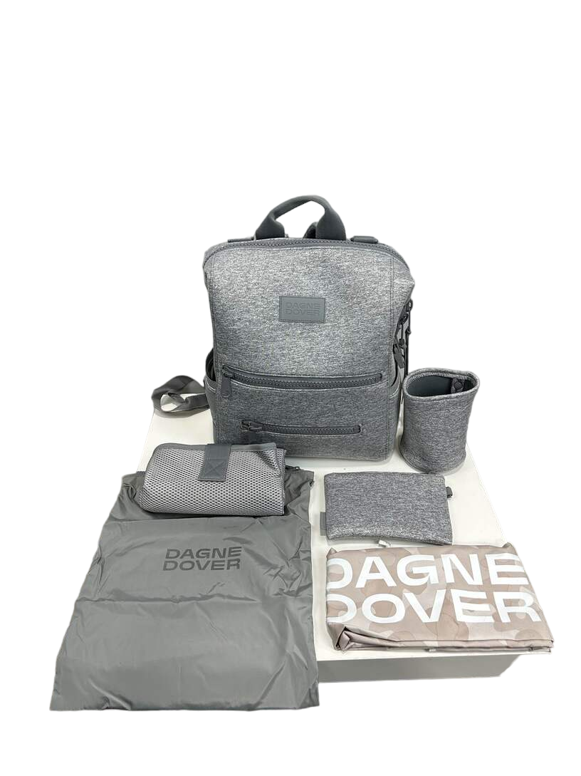 Dagne Dover Indi Diaper Backpack Medium, Heather Grey - Main Image
