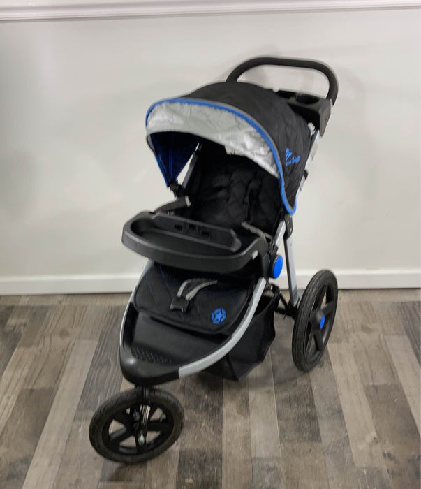 used Delta Children J Is For Jeep Cross-country All-terrain Jogging Stroller, 2017, Trek Blue Tonal, -Black & Blue