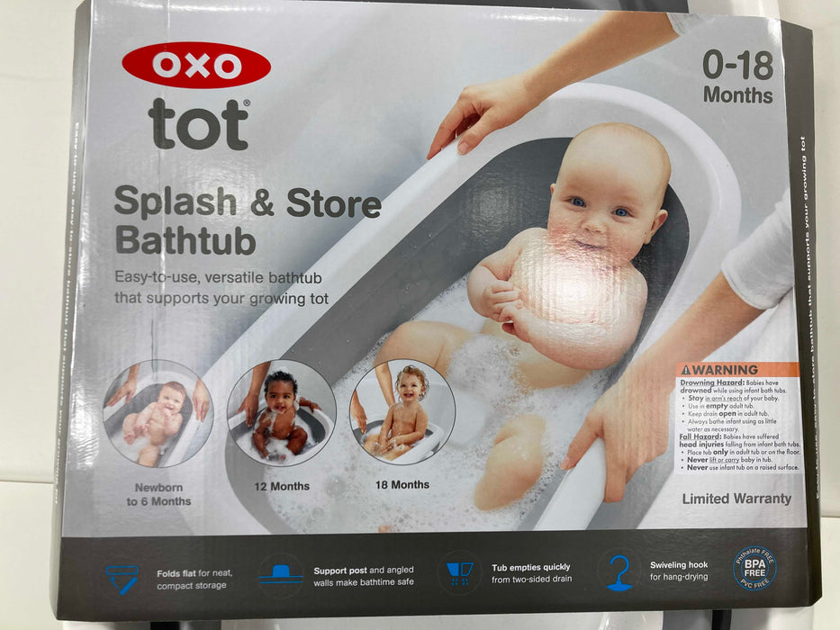 secondhand OXO Tot Splash & Store Baby Bathtub