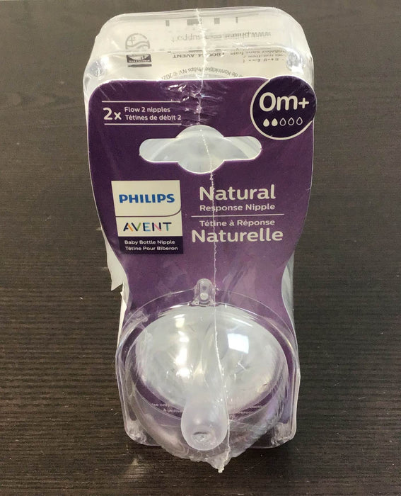 used Philips Avent Natural Baby Bottle Nipples, Flow 2 0m+, 4-Pack